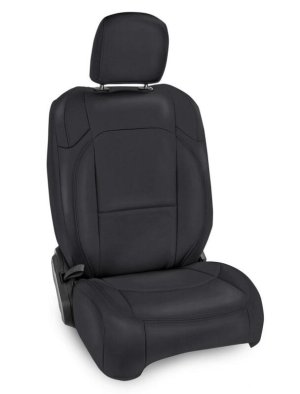 Jeep Wrangler JLU 4 Door Front Seat Covers - PRP Seats - Pocket Back - All Black - `18-`27 Jeep Wrangler JLU 4 Door Front Seat Covers - PRP Seats - Pocket Back - All Black - `18-`27